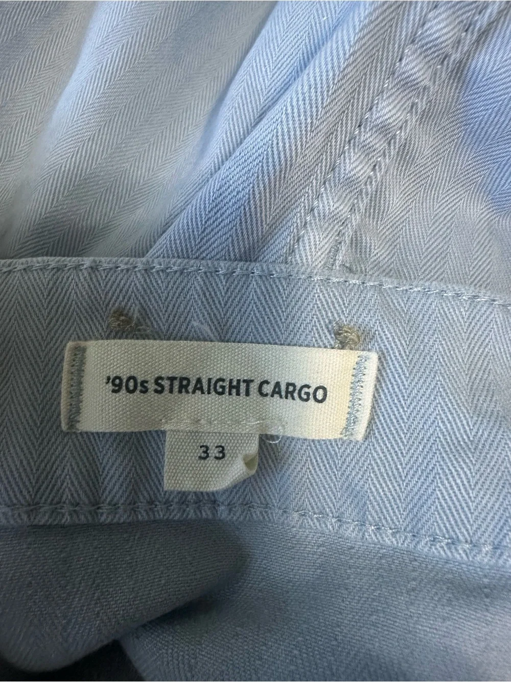 Madewell Women’s 90’s Straight Leg Cargo Pants in Solstice Size 33